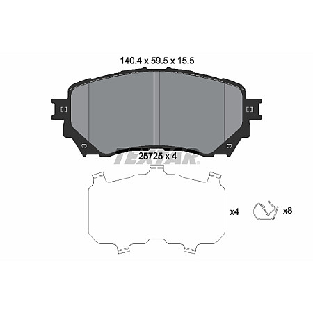 Set placute de frana MAZDA 6 2.0/2.2D/2.5 08.12- TEXTAR 2572501