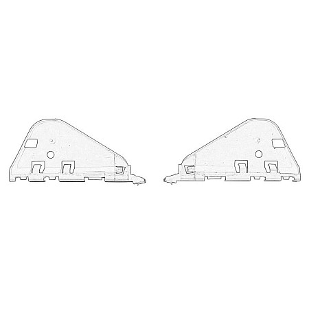 Suport, bara protectie Set de montaj bara de protectie Spate PEUGEOT 307 1.4-2.0D 08.00-12.12 OE PEUGEOT 741635