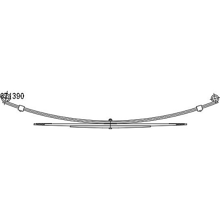 Pachet arc cu foi Leaf spring rear no.of blades: 4x650 CITROEN C25 FIAT DUCATO PEUGEOT J5 1.8-2.5D 09.81-07.94 LS GERMANY 671390-LS