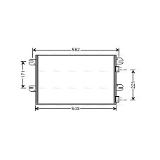 Condensator, climatizare Condensator A/C 495x370x19 IVECO EUROCARGO I-III MAGIRUS 09.00- HIGHWAY 40021007HW