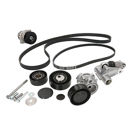 Pompa apa + Set curea transmisie cu caneluri V-belts set with rollers BMW 3 E46 5 E39 X5 E53 Z4 E85 2.0-3.0 04.99- INA 529 0053 30