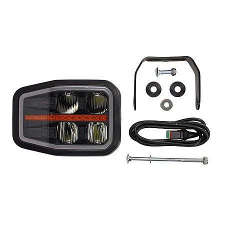 Far L LED manual horizontal with daytime running light insert colour neagra indicator orange WAS 1334 W188