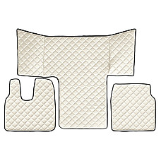 Covor compartiment picioare F-CORE cabina L cabina XL pe intregul etaj cantitate in set 3 szt. material - piele matlasata eko culoare - sampanie MAN TGL I TGM I TGS I 09.16-03.22 F-CORE F-CORE FL41 CHAMP
