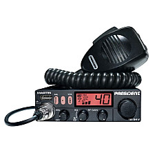 Statie emisie-receptie CB CB radio PRESIDENT CB PRES MARTIN ASC transmitter power - 4W power supply - 12/24V number of channels - 40 noise cancellation - yes 115x180x35 mm PRESIDENT CBP TXMU218.02