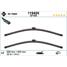 Lamela stergator Wiper blade jointless front with spoiler 2pcs Visioflex 650/600mm MERCEDES ESPRINTER B910 SPRINTER 35-T B907 SPRINTER 35-T B907 B910 SPRINTER 3-T B907 02.18- SWF SWF 119496