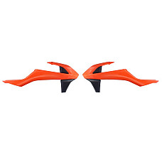 Kituri de plastic Radiator covers colour Black/Orange KTM EXC EXC-F SX SX-F XC XC-F 125-505 2016-2019 CEMOTO 8417800010 CEM