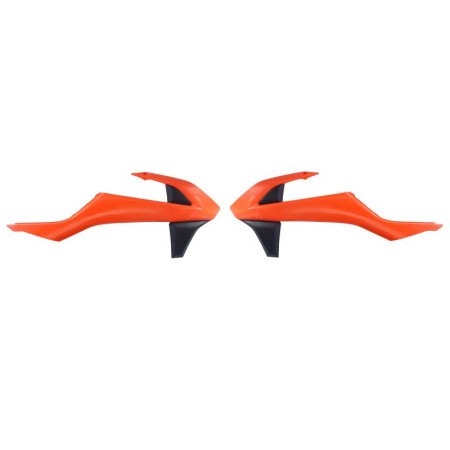 Kituri de plastic Radiator covers colour Black/Orange KTM EXC EXC-F SX SX-F XC XC-F 125-505 2016-2019 CEMOTO 8417800010 CEM