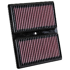Panou de filtrare (cartus) Sports air filter - Square dl.: 268mm szer.: 216mm wys.:22mm  AUDI A1 A1 CITY CARVER A3 Q2 SEAT ARONA ATECA IBIZA IV IBIZA IV SC IBIZA IV ST IBIZA V LEON LEON SC 1.0-2.0D 08.11- K&amp;N FILTERS 33-3037