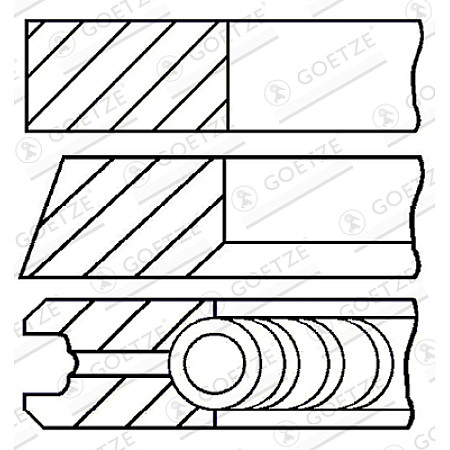 Set segmenti piston 795 STD 175 2 3 EN piston AUDI A1 A3 SEAT ALTEA ALTEA XL IBIZA IV IBIZA IV SC IBIZA IV ST LEON TOLEDO IV SKODA FABIA II OCTAVIA II RAPID 1.2D/1.6D 02.09- GOETZE 08-432900-00