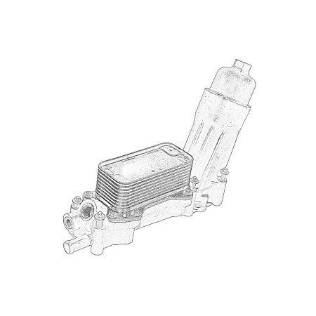 Radiator ulei, ulei motor Oil radiator with filter housing CHRYSLER 200 300C TOWN &amp; COUNTRY VOYAGER V DODGE CHARGER JOURNEY JEEP CHEROKEE GRAND CHEROKEE GRAND CHEROKEE IV WRANGLER III 3.0D-6.4 09.10- CHRYSLER 68596317AB