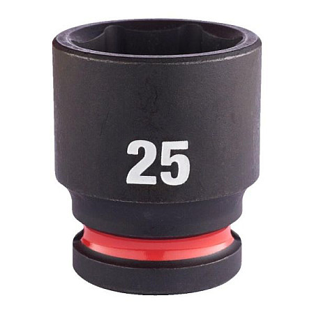 "Tubulare si accesorii Socket impact Hexagonal 1/2"" metric size: 25 mm finish: neagra" MILWAUKEE 4932480319