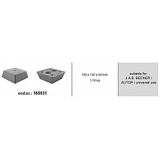 Piese si accesorii pentru elevatoare Rubber pad {Rubber pad} type: square for lift Manufacturer: AUTOP / BECKER / universal BOECK 165031