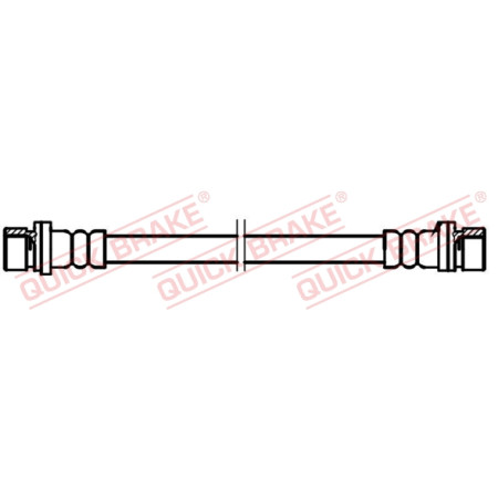 Furtun frana Furtun/conducta de frana flexibil Spate Dreapta lungime 236mm M10x1/M10x1 HONDA CIVIC VIII 1.4-2.2D 09.05- QUICK BRAKE QB25.098