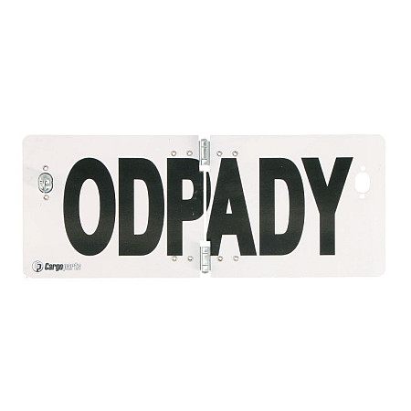 Semn de avertizare Panou avertizare informare ODPADY pliat 120mm x 300mm CARGOPARTS CARGO T123