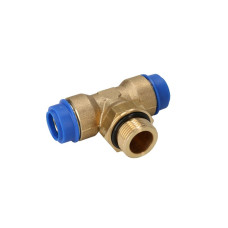 Cap de cuplare Montare TEKALAN Conector T cu trei cai M22x15 15mm/15mm metal cantitate: 1buc cu piulita PNEUMATICS PNT15/M22/15