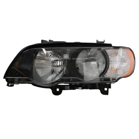 Far Lampa frontala Stanga H7/HB3 electric cu motor culoare insert: negru culoare semnalizator: alb BMW X5 E53 TYC TYC 20-0500-15-2