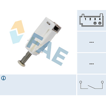 Comutator, actionare ambreiaj (Tempomat) Senzor pozitie pedala ambreiaj ABARTH GRANDE PUNTO FIAT DOBLO CARGO GRANDE PUNTO 1.4/1.6D 07.07- FAE FAE24791