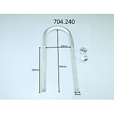 Brida arc Leaf spring shackle 240mm M14 FORD RANGER 1.8/2.5D/3.0 06.99-06.06 LS GERMANY 704240-LS