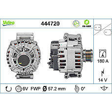 Alternator 14V 180A AUDI A3 CUPRA ATECA SEAT ALHAMBRA ATECA LEON SC LEON ST TARRACO SKODA KAROQ KODIAQ OCTAVIA III SUPERB III VW ARTEON ARTEON SHOOTING BRAKE 1.4-2.0D 11.12- VALEO VAL444720