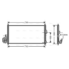 Condensator, climatizare A/C condenser NISSAN ALMERA II 1.5/1.8/2.2D 01.00-11.06 AVA COOLING DN5201 AVA