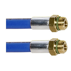 Unelte pentru intretinerea sistemului de  A/C Extension hoses to A/C station / to LP R1234yf/R134a hose length LP/HP: 3m M12X1.5 male colour: blue ERRECOM ER TB7675B