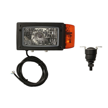 Far Headlamp L H4/P21W/W5W manual 3 m cable FF optics INOX grip insert colour: chromium-plated indicator colour: orange WESEM REPR2.42782.02