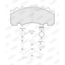 Set placute de frana KB numar WVA: 29263 BERAL BCV29263TK