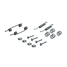 Set accesorii, saboti frana parcare Set de montaj pantofi de frana MANDO HYUNDAI MATRIX SONATA V TUCSON KIA CERATO I SPORTAGE II 1.5D-3.3 06.01- QUICK BRAKE QB105-0887