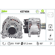 Alternator 14V 140A AUDI A1 A3 A4 B6 A4 B7 A8 D4 Q3 TT SEAT ALHAMBRA ALTEA ALTEA XL EXEO EXEO ST IBIZA IV IBIZA IV SC IBIZA IV ST LEON TOLEDO III 1.0-4.0 09.95- VALEO VAL437454