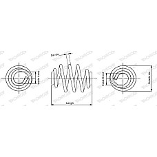 Arc spiral Spate Dreapta/Stanga BMW X3 E83 2.0-3.0D 09.03-12.11 MONROE MONSN3619
