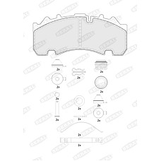 Set placute de frana KB numar WVA: 29265 29303 IVECO EUROCARGO I-III MAN F2000 F90 F90 UNTERFLUR RVI MAGNUM 8060.25V.4000-MIDR06.24.65C/42 07.86- BERAL BCV29265TK
