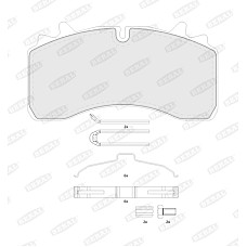 Set placute de frana WABCO numar WVA: 29162 29290 BERAL BCV29162TK