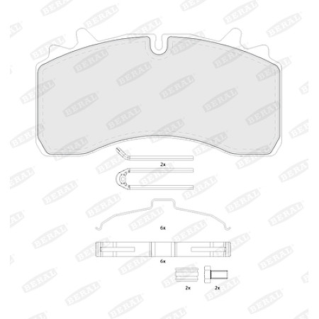 Set placute de frana WABCO numar WVA: 29162 29290 BERAL BCV29162TK