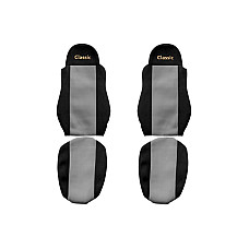 Husa scaun Huse pentru scaune Classic gri material velours serie CLASSIC DAF XF 105 XF 95 F-CORE F-CORE PS01 GRAY