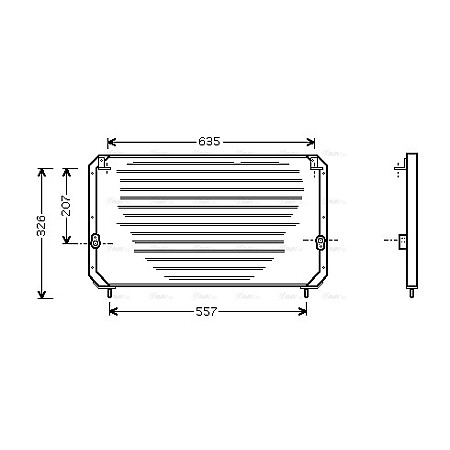 Condensator, climatizare A/C condenser TOYOTA CALDINA CARINA E VI 1.6-2.0D 04.92-09.97 AVA COOLING TO5202 AVA