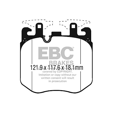 Set placute frana,frana disc Brake pads - tuning Yellow Stuff road approval BMW 3 G20 G80 G28 5 G30 F90 5 G31 6 GRAN TURISMO G32 7 G11 G12 8 G14 F91 8 G15 F92 X3 G01 F97 2.0-6.75 07.15- EBC POLSKA DP42304R