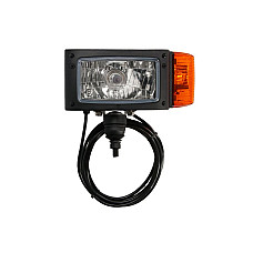 Far Headlamp L H4/P21W/W5W manual 3 m cable FF optics INOX grip insert colour: chromium-plated indicator colour: orange WESEM REPR2.42780.02