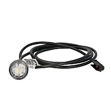 Lampa gabarit Outline marker lights L/R MONOPOINT II white LED height 29mm width 38mm embossed hose length 1700 12/24V MONOPOINT II ASPOCK A31-6704-200