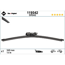 Lamela stergator Wiper blade Flat rear 1pcs 340mm FORD TOURNEO CONNECT NADWOZIE WIELKOPRZES VW CADDY CALIFORNIA V CAMPER CADDY V CADDY V/MINIVAN GOLF ALLTRACK VIII GOLF VIII MULTIVAN T7 TAIGO 08.20- SWF SWF 119542