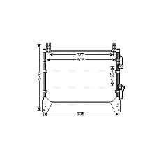 Condensator, climatizare A/C condenser  SSANGYONG REXTON / REXTON II 2.7D 08.04- AVA COOLING DW5142 AVA