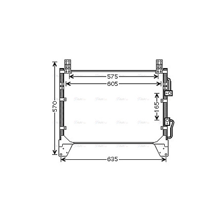 Condensator, climatizare A/C condenser  SSANGYONG REXTON / REXTON II 2.7D 08.04- AVA COOLING DW5142 AVA