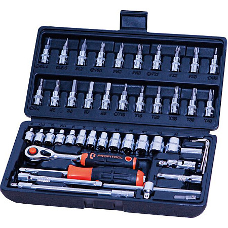 &quot;Set scule Set of tools 1/4&quot;&quot; number of tools: 46 szt.&quot; PROFITOOL 0X211BC46