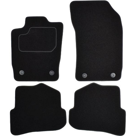 Covoras podea textil Floor mats Velours 4 pcs front/rear set colour neagra AUDI A1 05.10-10.18 Saloon MAMMOOTH MMT A041 AUD60 PRM 01