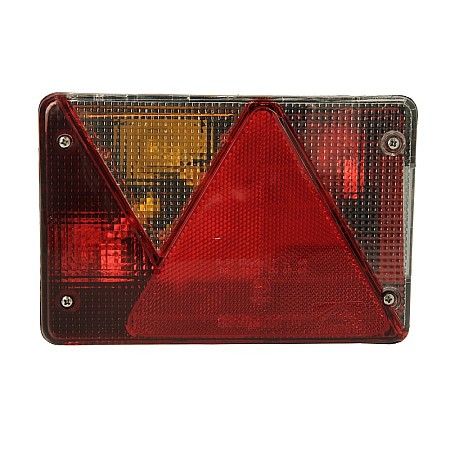 Stop spate Rear lamp L MULTIPOINT IV 12V with indicator with fog light with stop light parking light with plate lighting triangular reflector connector: Bayonet 5PIN ASPOCK A24-8400-007