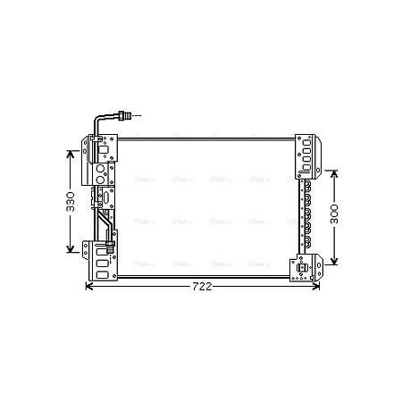 Condensator, climatizare Condensator A/C 600x457x22 MERCEDES AXOR AXOR 2 01.02- HIGHWAY 40033011HW