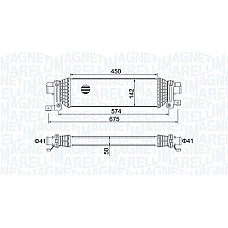 Intercooler, compresor Intercooler FORD FIESTA V FUSION 1.4D/1.6D 11.01-12.12 MAGNETI MARELLI 351319204380