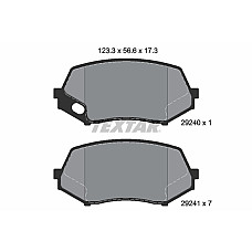 Set placute de frana Fata SUMITOMO MITSUBISHI CANTER FB7 FB8 FE7 FE8 VII TOYOTA AYGO 1KR-FE-4P10-T6 10.01- TEXTAR 29240 173 0 5