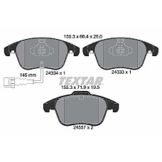 Set placute de frana Fata AUDI Q3 VW PASSAT B7 TIGUAN 1.4/2.0/2.0D 09.07-10.18 TEXTAR 2433401