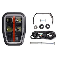 Far Headlamp L LED manual horizontal with daytime running light insert colour: neagra indicator colour: orange WAS 1336 DD L A W188D