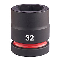 "Tubulara de impact Socket impact Hexagonal 1"" metric size: 32 mm finish: neagra" MILWAUKEE 4932480410
